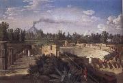 Jakob Philipp Hackert View of the Ruins of the Antique Theatre of Pompei china oil painting reproduction